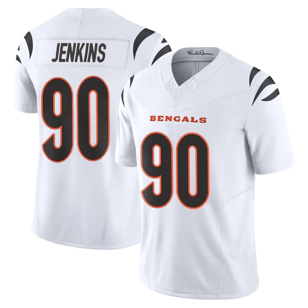 Seanshop C.Bengals #90 Kris Jenkins Jr Player White Vapor F.U.S.E. Limited Home Game Stitched Jerseys
