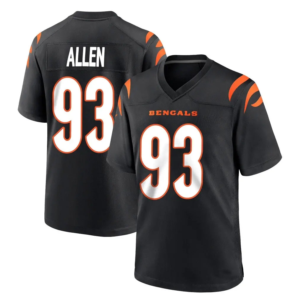 Seanshop C.Bengals #93 Jonathan Allen Player Black Home Game Stitched Jerseys