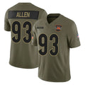 Seanshop C.Bengals #93 Jonathan Allen Player Olive Salute to Service Limited Home Game Stitched Jerseys
