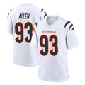 Seanshop C.Bengals #93 Jonathan Allen Player White Home Game Stitched Jerseys