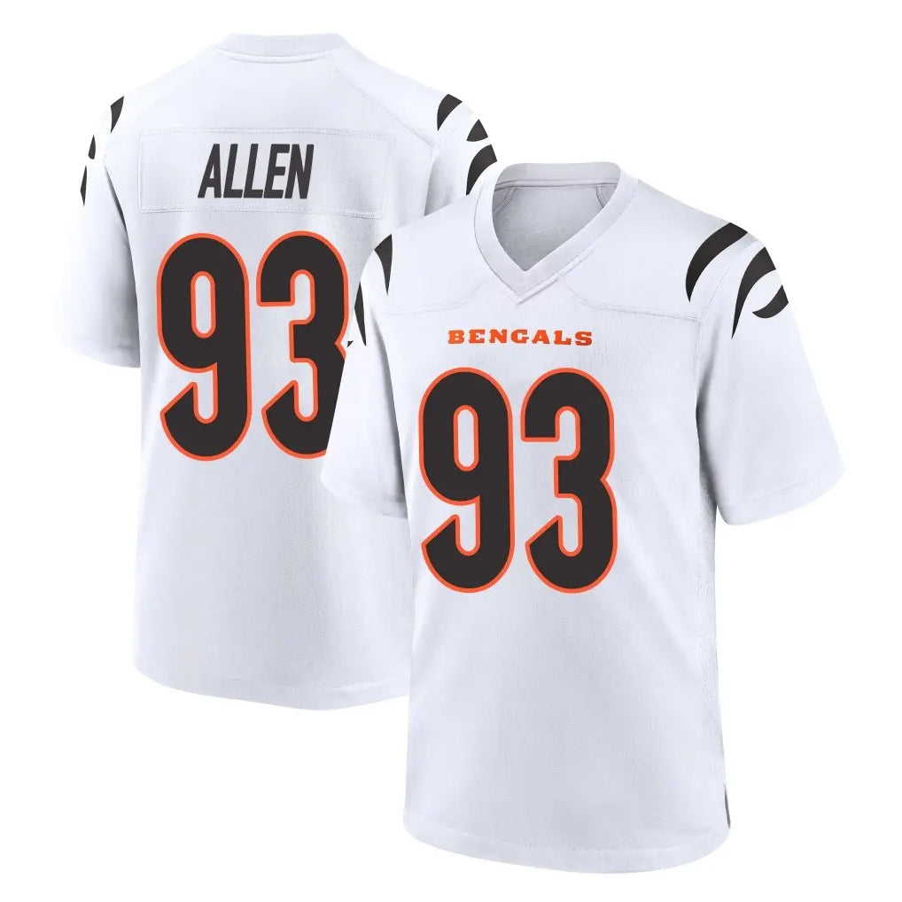 Seanshop C.Bengals #93 Jonathan Allen Player White Home Game Stitched Jerseys
