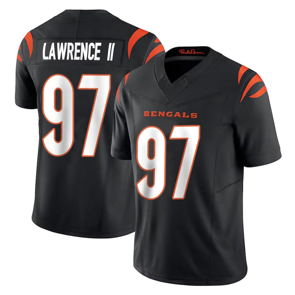 Seanshop C.Bengals #97 Dexter Lawrence II Player Black Vapor F.U.S.E. Limited Home Game Stitched Jerseys