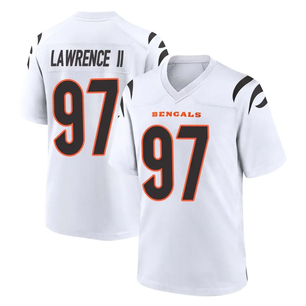 Seanshop C.Bengals #97 Dexter Lawrence II Player White Home Game Stitched Jerseys