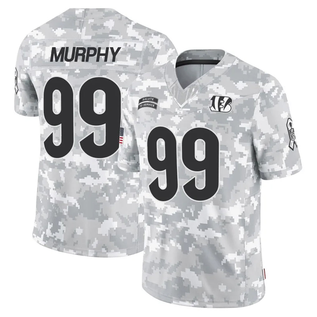 Seanshop C.Bengals #99 Myles Murphy Player Arctic Camo Salute to Service Limited Stitched Jerseys