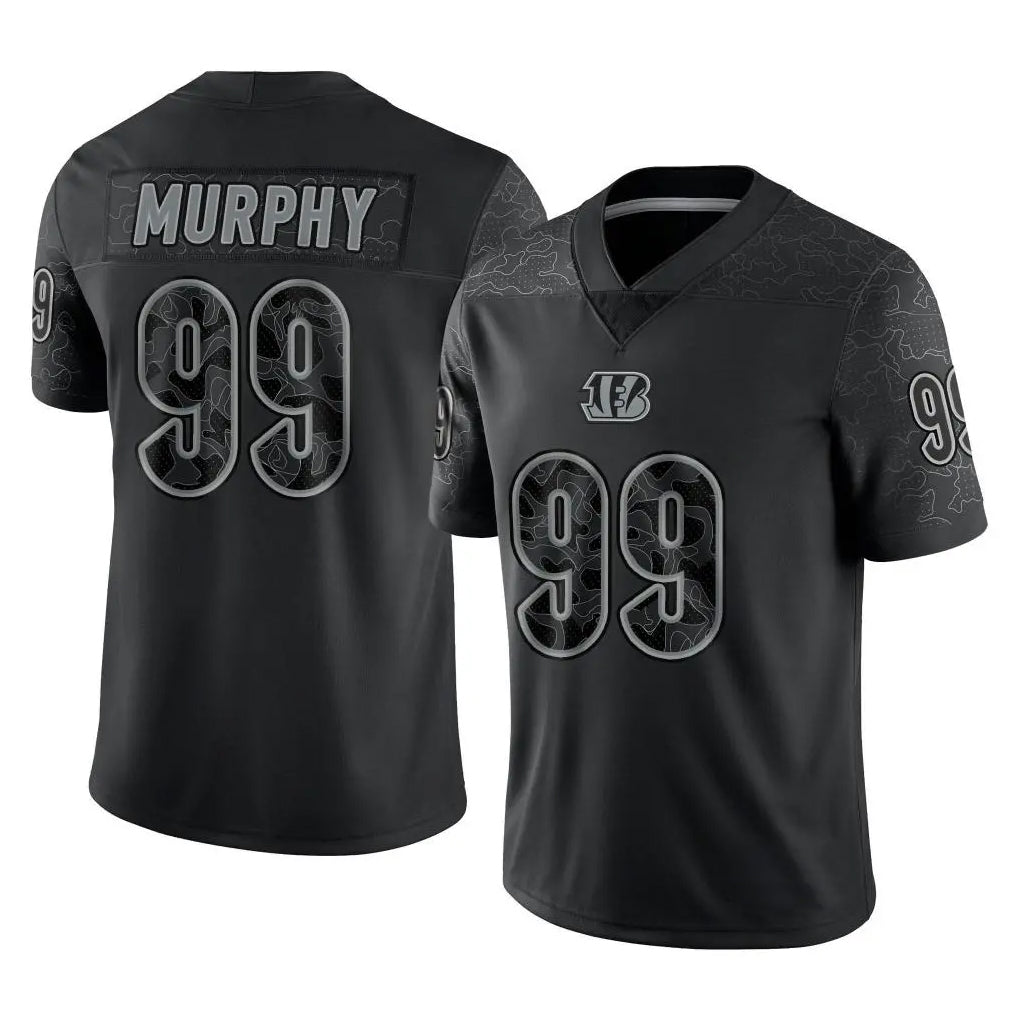 Seanshop C.Bengals #99 Myles Murphy Player Black Reflective Limited Game Stitched Jerseys