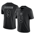 Seanshop C.Bengals #9 Joe Burrow Player Black Reflective Limited Game Stitched Jerseys