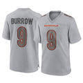 Seanshop C.Bengals #9 Joe Burrow Player Gray Atmosphere Fashion Game Stitched Jerseys