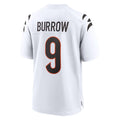 Seanshop C.Bengals #9 Joe Burrow Player White Home Game Stitched Jerseys