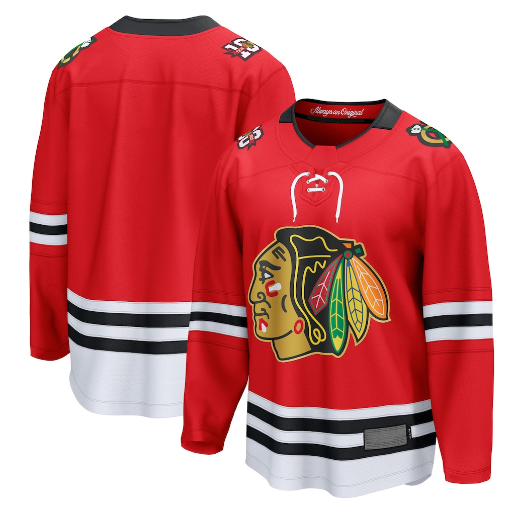 Seanshop C.Blackhawks Red Centennial Breakaway Jerseys
