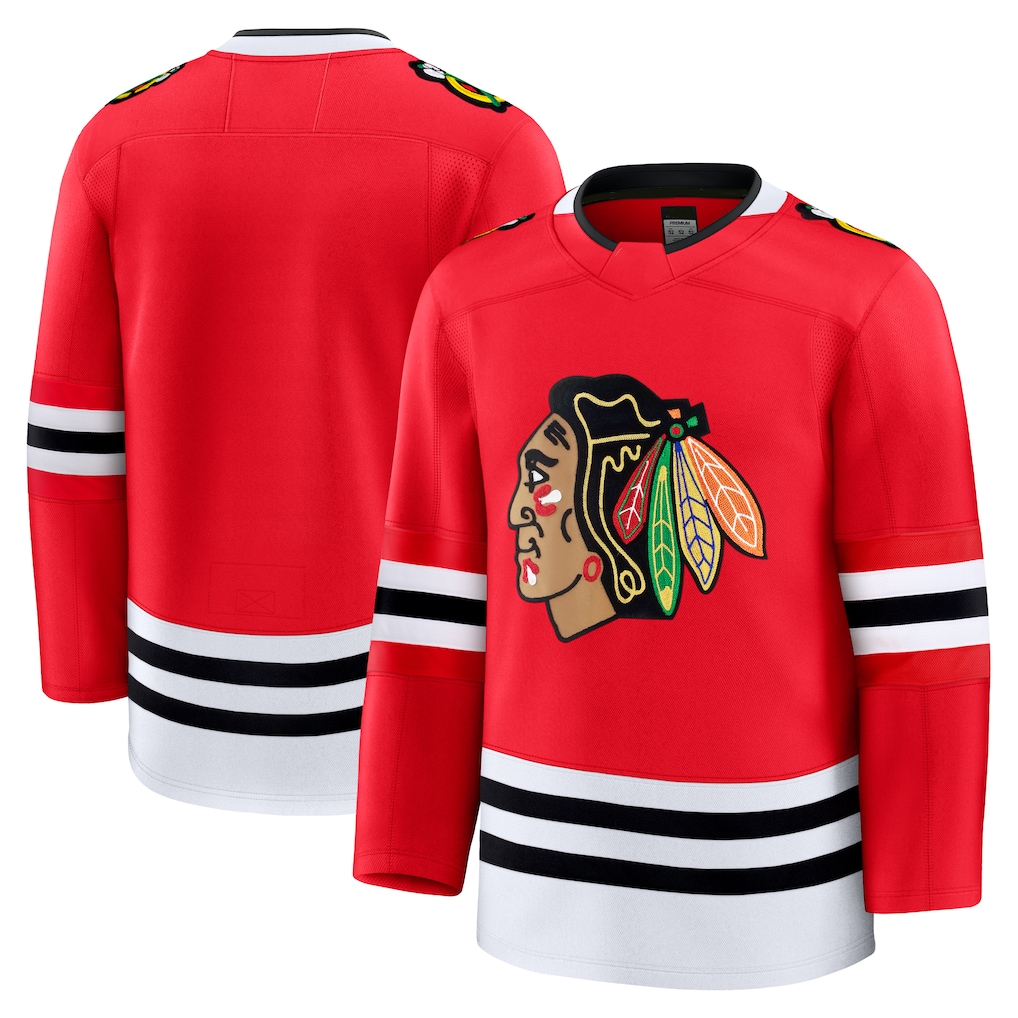 Seanshop C.Blackhawks Red Home Premium Jerseys