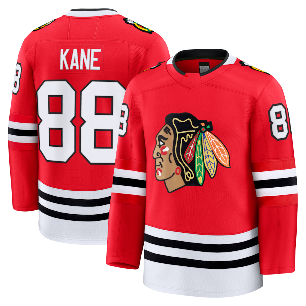 Seanshop C.Blackhawks #88 Patrick Kane Red Premium Jerseys
