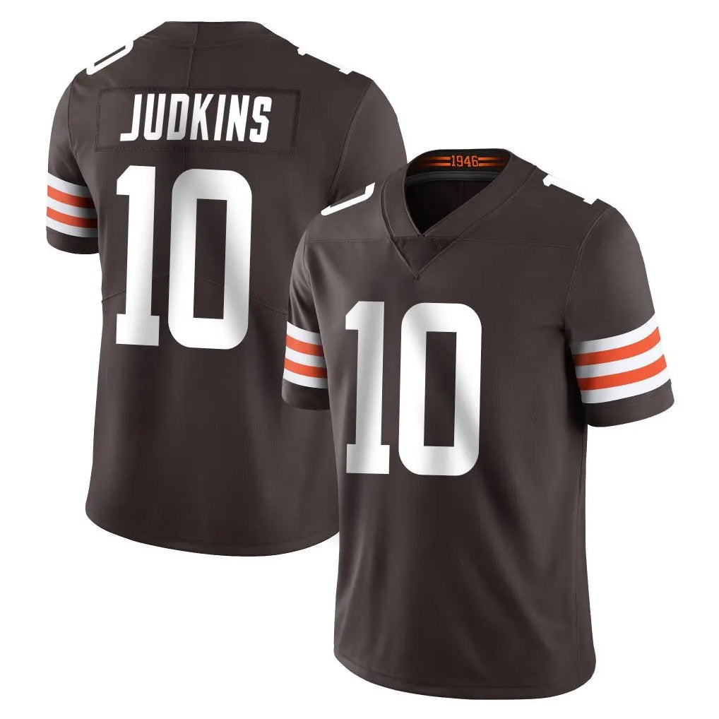 Seanshop C.Browns #10 Quinshon Judkins Player Brown Color Vapor Untouchable Limited Home Game Stitched Jerseys