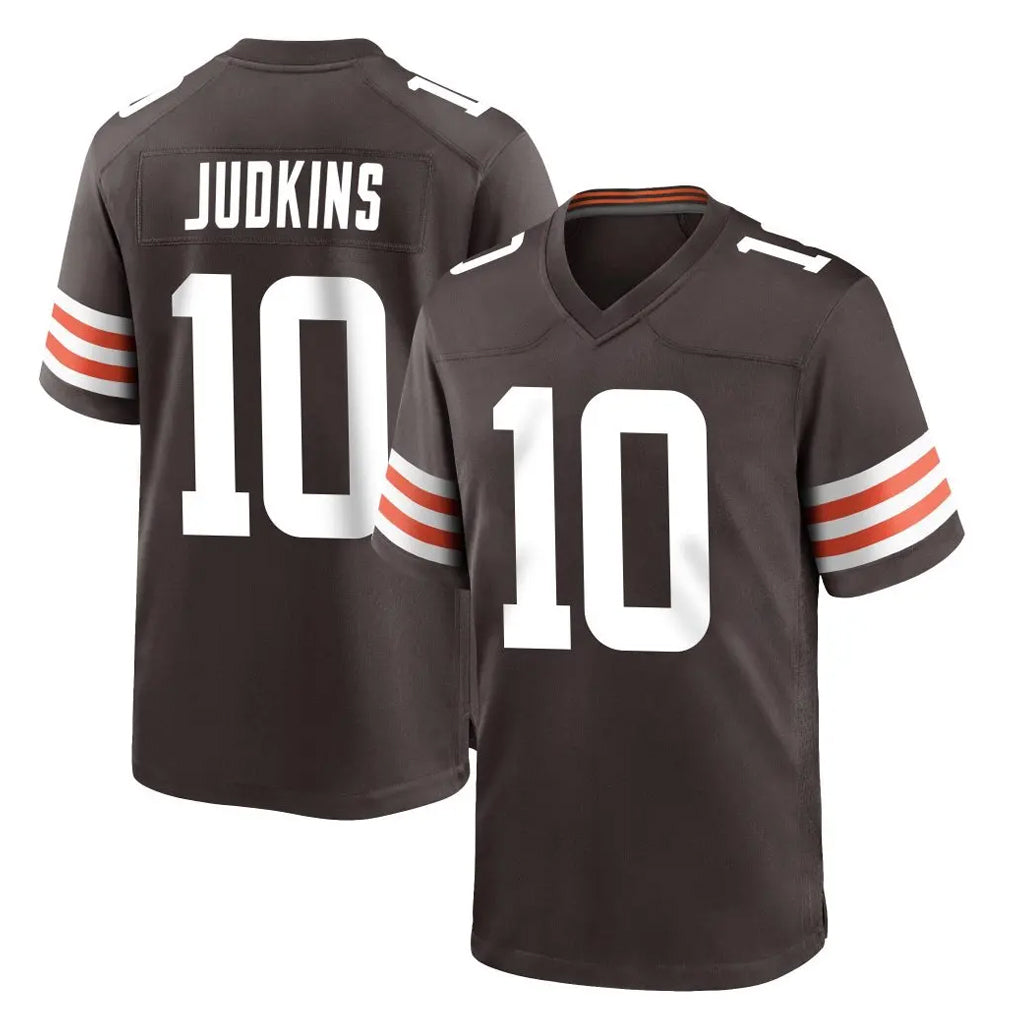 Seanshop C.Browns #10 Quinshon Judkins Player Brown Home Game Stitched Jerseys