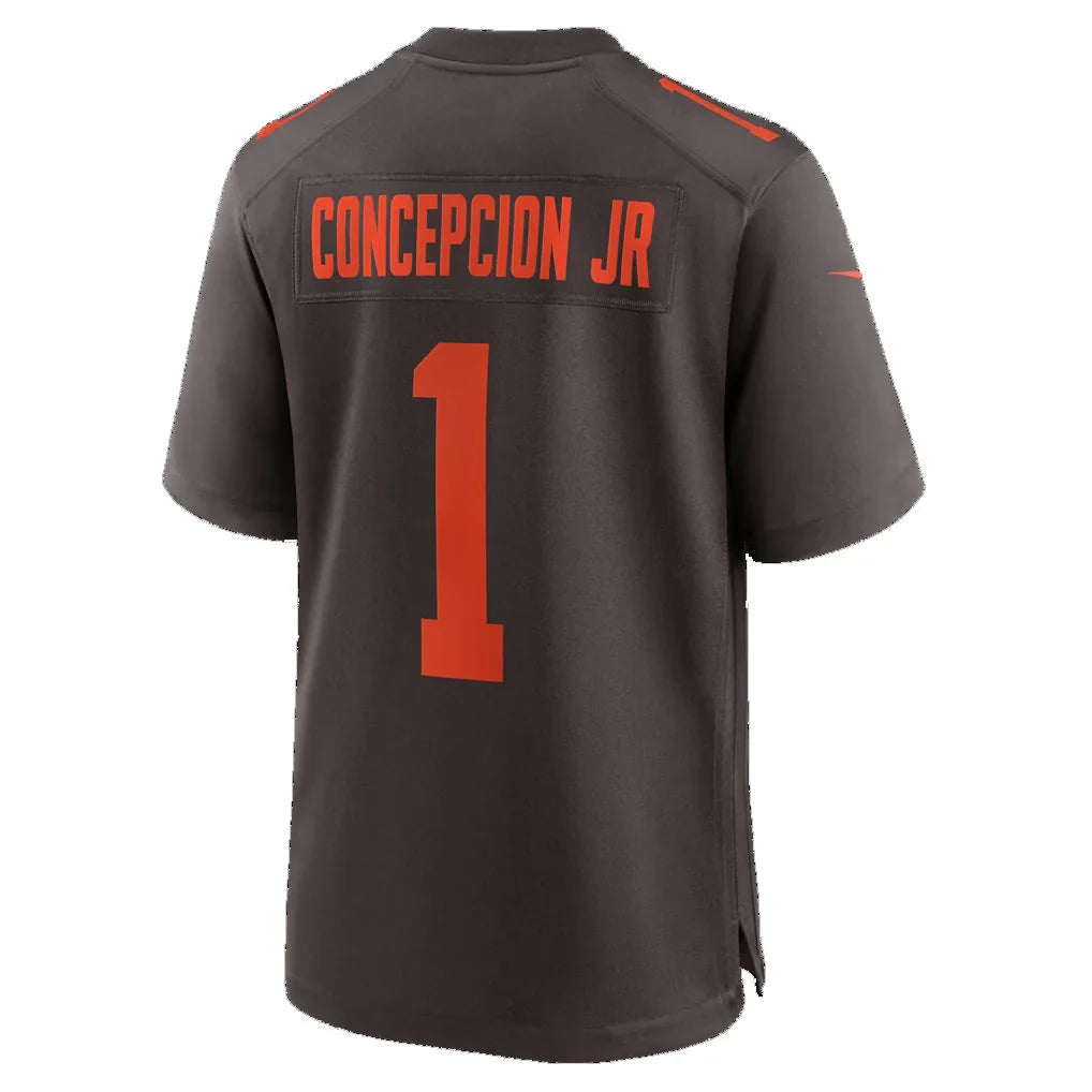 C.Browns #1 KC Concepcion Jr. Brown Alternate Game Jersey