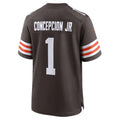 C.Browns #1 KC Concepcion Jr. Brown Team Game Jersey