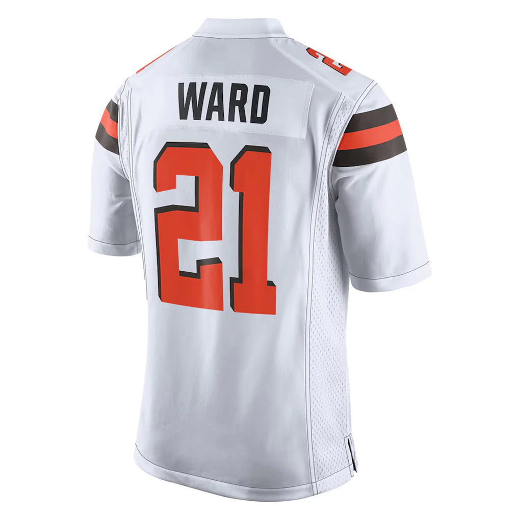 Seanshop C.Browns #21 Denzel Ward Player White Vapor Limited Home Game Stitched Jerseys