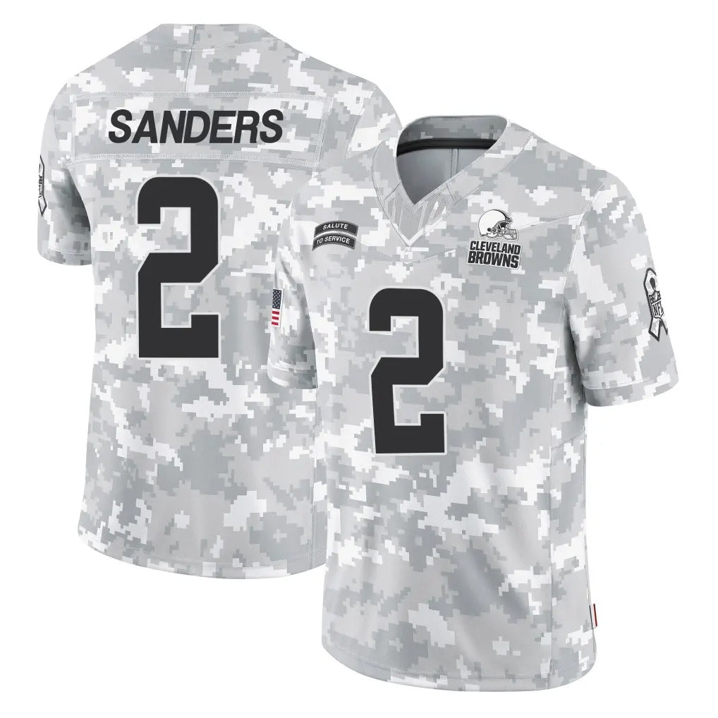 Seanshop C.Browns #2 Shedeur Sanders Player Arctic Camo Salute to Service Limited Home Game Stitched Jerseys