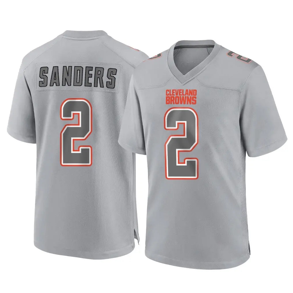 Seanshop C.Browns #2 Shedeur Sanders Player Gray Atmosphere Fashion Game Stitched Jerseys