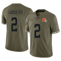 Seanshop C.Browns #2 Shedeur Sanders Player Olive Salute to Service Limited Game Stitched Jerseys