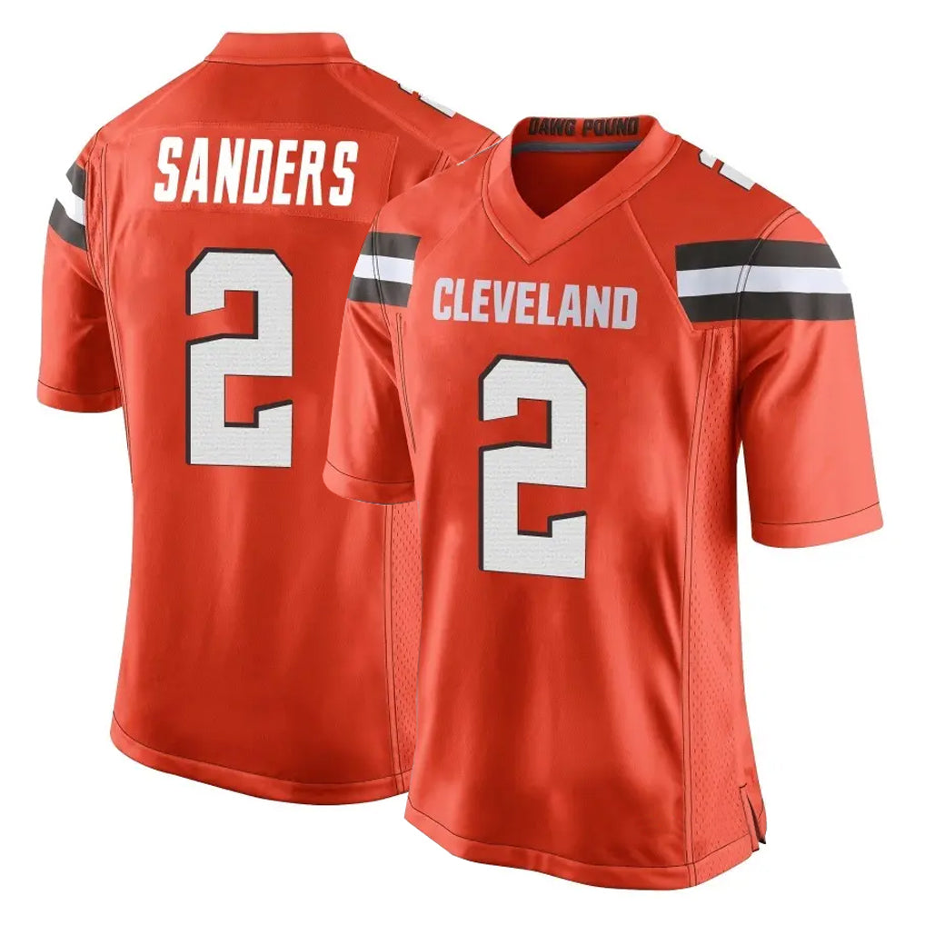 Seanshop C.Browns #2 Shedeur Sanders Player Orange Home Game Stitched Jerseys