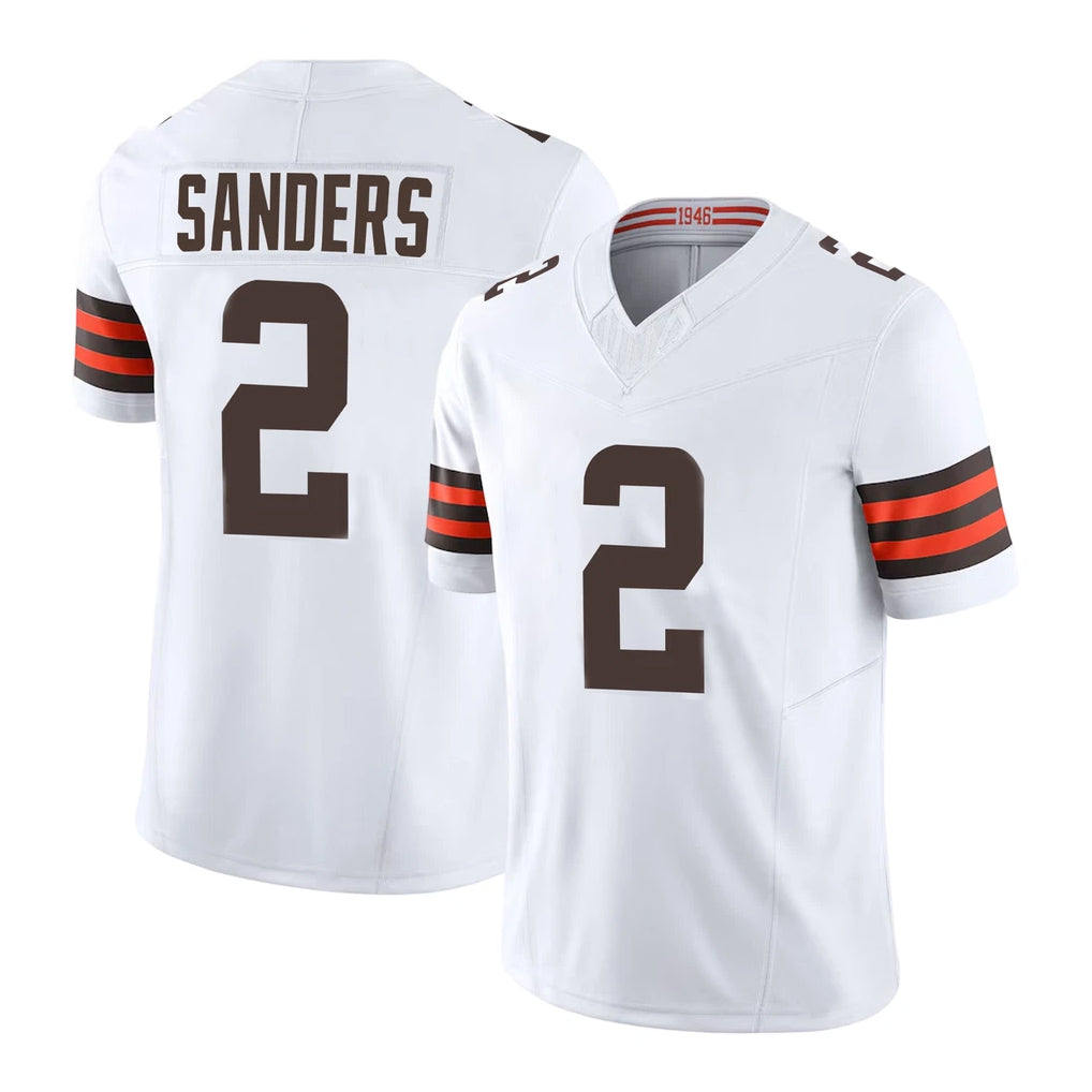Seanshop C.Browns #2 Shedeur Sanders Player White Vapor F.U.S.E. Limited Home Game Stitched Jerseys