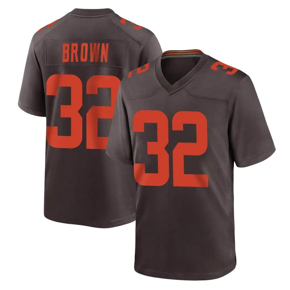 Seanshop  C.Browns #32 Jim Brown Player Brown Alternate Home Game Stitched Jerseys