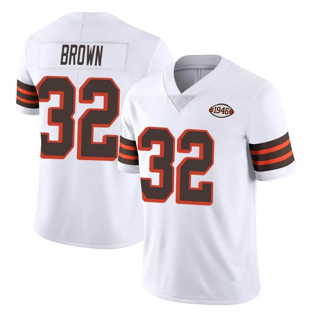 Seanshop  C.Browns #32 Jim Brown Player White Limited  Vapor 1946 Collection Alternate Game Stitched Jerseys