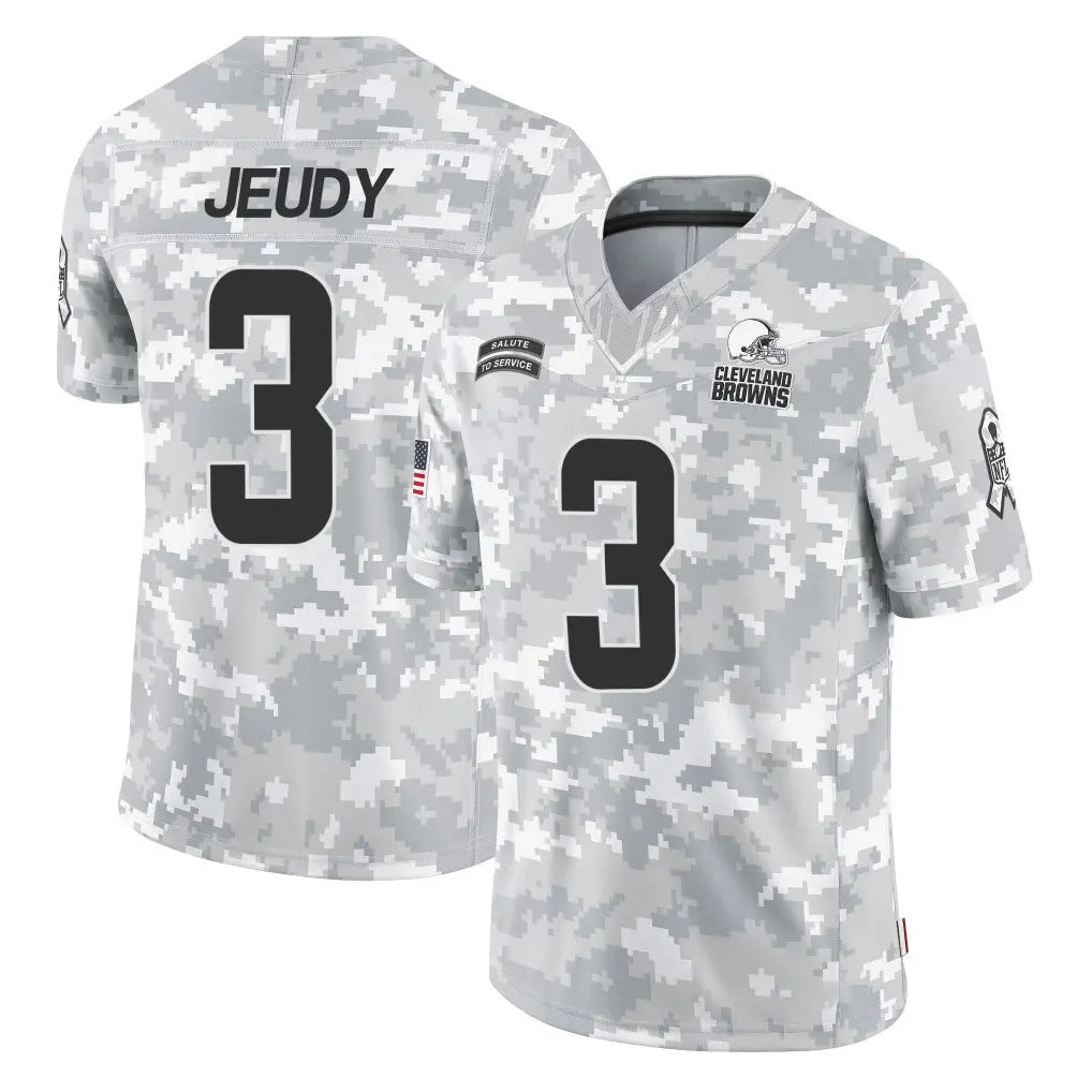 Seanshop C.Browns #3 Jerry Jeudy Player Arctic Camo Salute to Service Limited Home Game Stitched Jerseys