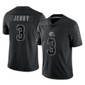 Seanshop C.Browns #3 Jerry Jeudy Player Black Reflective Home Game Stitched Jerseys