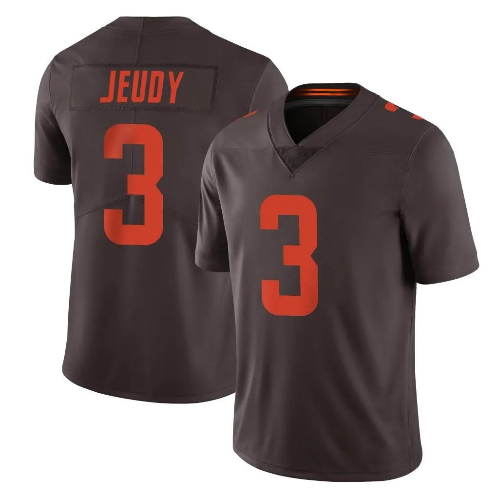 Seanshop  C.Browns #3 Jerry Jeudy Player Browns Color Rush Limited Home Game Stitched Jerseys