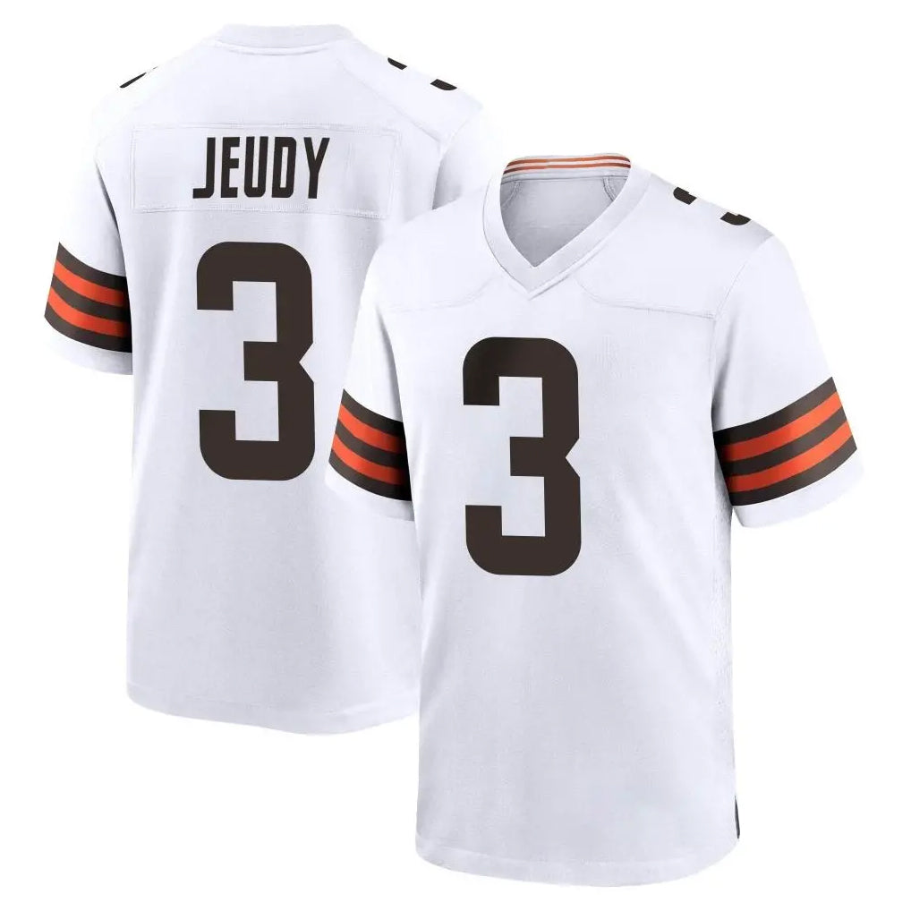 Seanshop  C.Browns #3 Jerry Jeudy Player White Home Game Stitched Jerseys