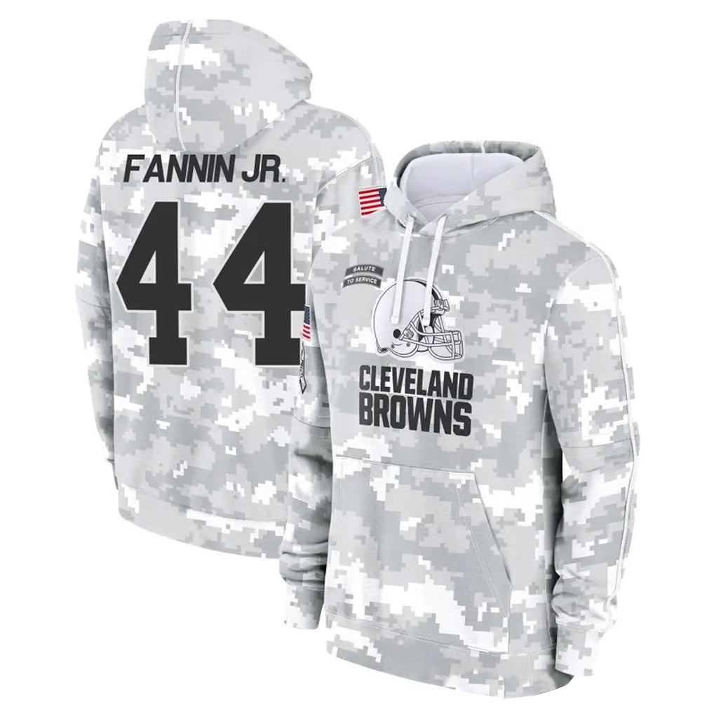 Seanshop  C.Browns #44 Harold Fannin Jr. Player Arctic Camo Salute to Service Hoodies Limited Game Stitched Jerseys
