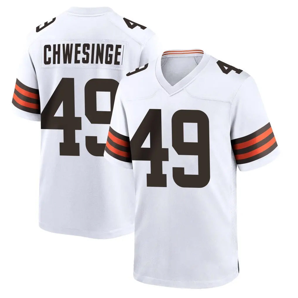 Seanshop  C.Browns #49 Carson Schwesinger Player White Home Game Stitched Jerseys