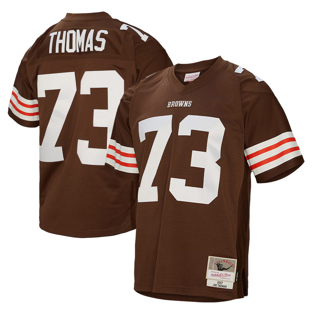 Seanshop  C.Browns #73 Joe Thomas Player Brown Mitchell & Ness 1963 Throwback Stitched Jerseys