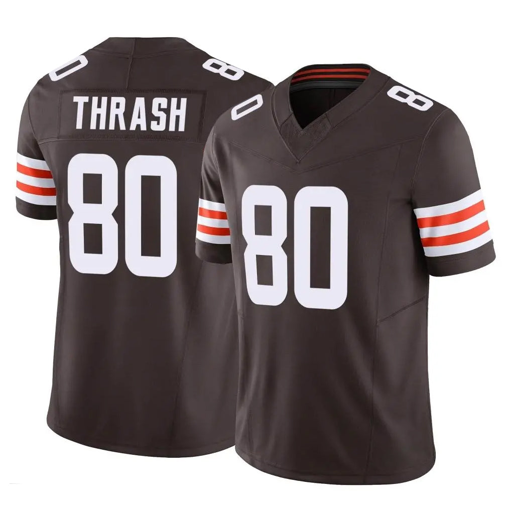 Seanshop  C.Browns #80 Jamari Thrash Player Brown Vapor F.U.S.E. Limited Home Game Stitched Jerseys