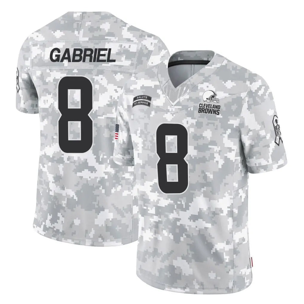 Seanshop C.Browns #8 Dillon Gabriel Player Arctic Camo Salute to Service Limited Home Game Stitched Jerseys
