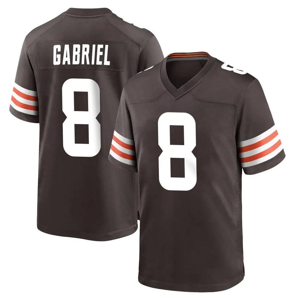 Seanshop C.Browns #8 Dillon Gabriel Player Brown Home Game Stitched Jerseys