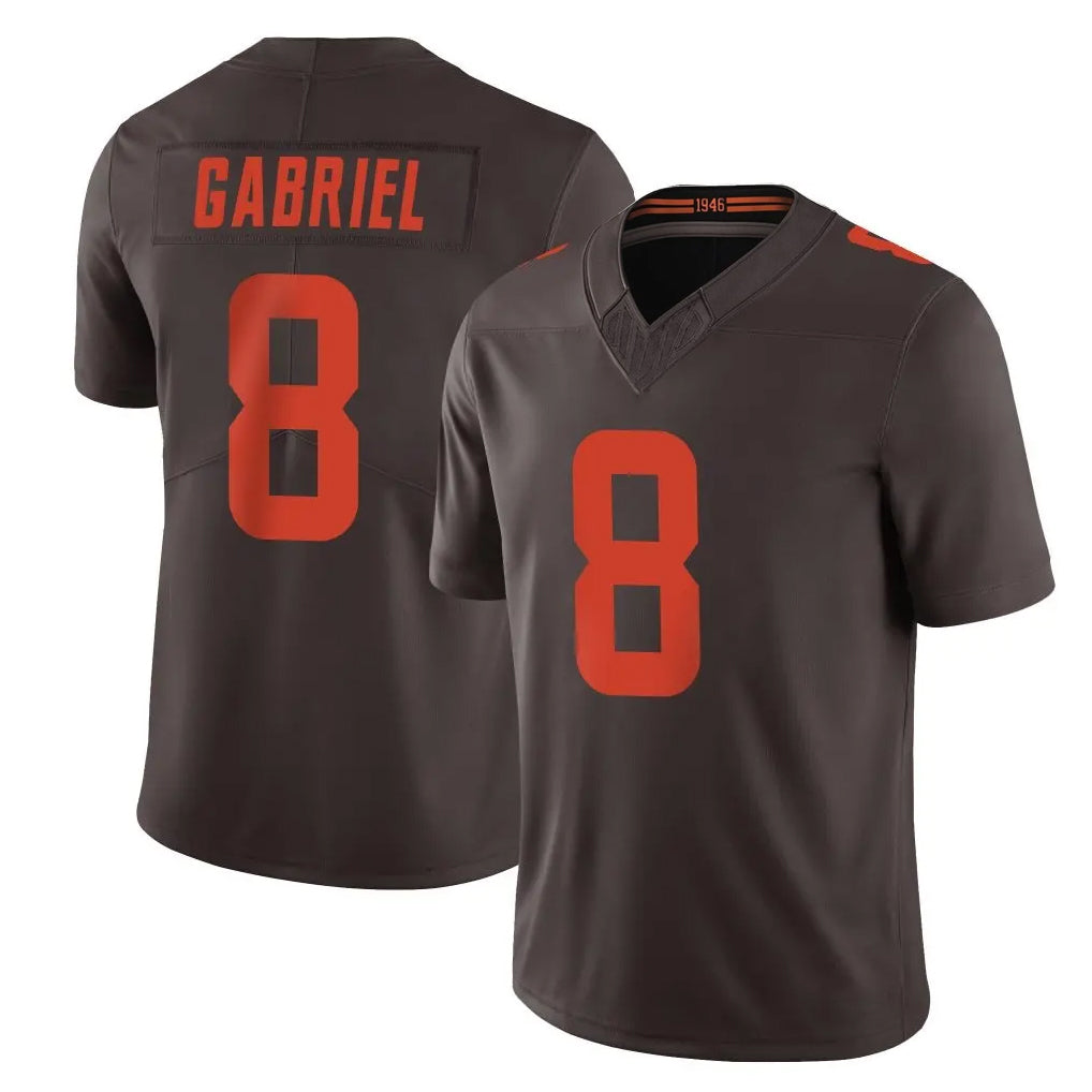 Seanshop C.Browns #8 Dillon Gabriel Player Brown Limited Vapor F.U.S.E. Alternate Game Stitched Jerseys