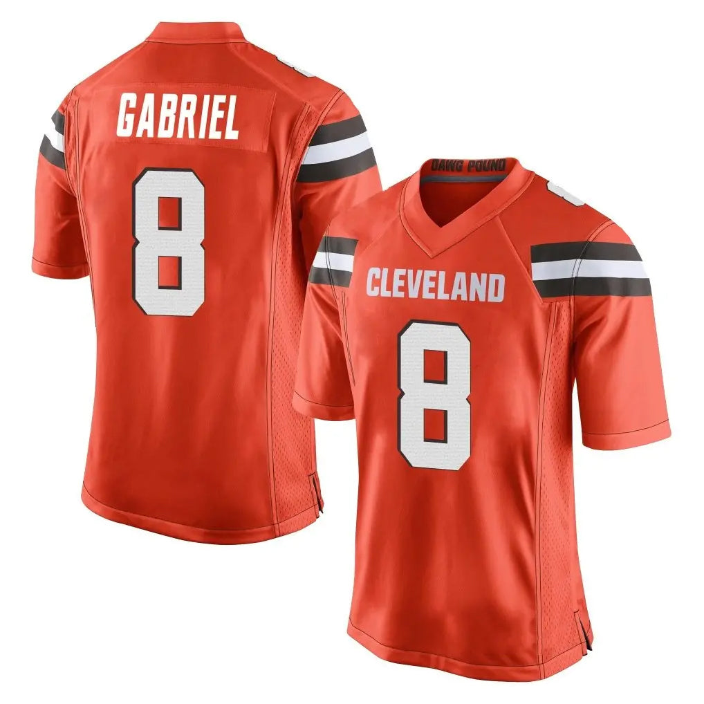 Seanshop C.Browns #8 Dillon Gabriel Player Orange Home Game Stitched Jerseys