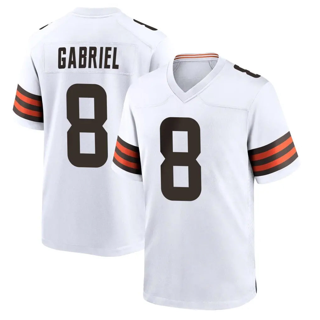 Seanshop C.Browns #8 Dillon Gabriel Player White Home Game Stitched Jerseys
