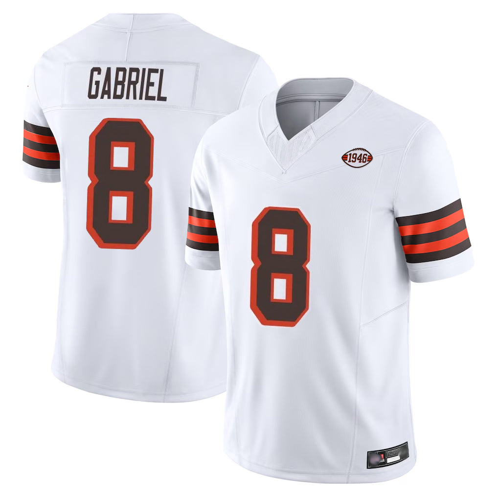 Seanshop C.Browns #8 Dillon Gabriel Player White Limited Vapor F.U.S.E. Alternate Game Stitched Jerseys