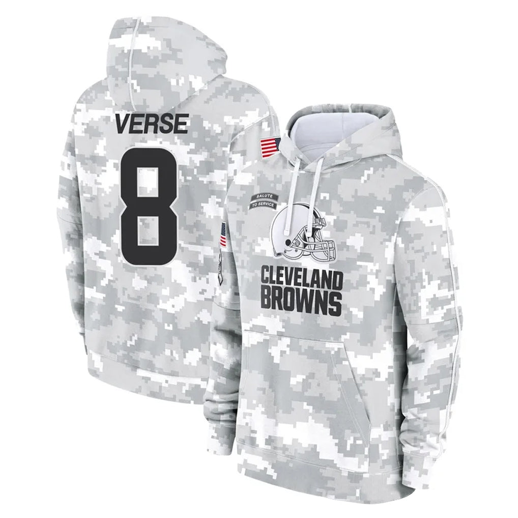 Seanshop C.Browns #8 Jared Verse Player Arctic Camo Salute to Service Hoodies Limited Game Stitched Jerseys
