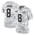 Seanshop C.Browns #8 Jared Verse Player Arctic Camo Salute to Service Limited Home Game Stitched Jerseys