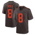 Seanshop C.Browns #8 Jared Verse Player Brown Alternate Home Game Stitched Jerseys