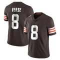 Seanshop C.Browns #8 Jared Verse Player Brown Color Vapor Untouchable Limited Home Game Stitched Jerseys
