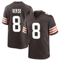 Seanshop C.Browns #8 Jared Verse Player Brown Home Game Stitched Jerseys