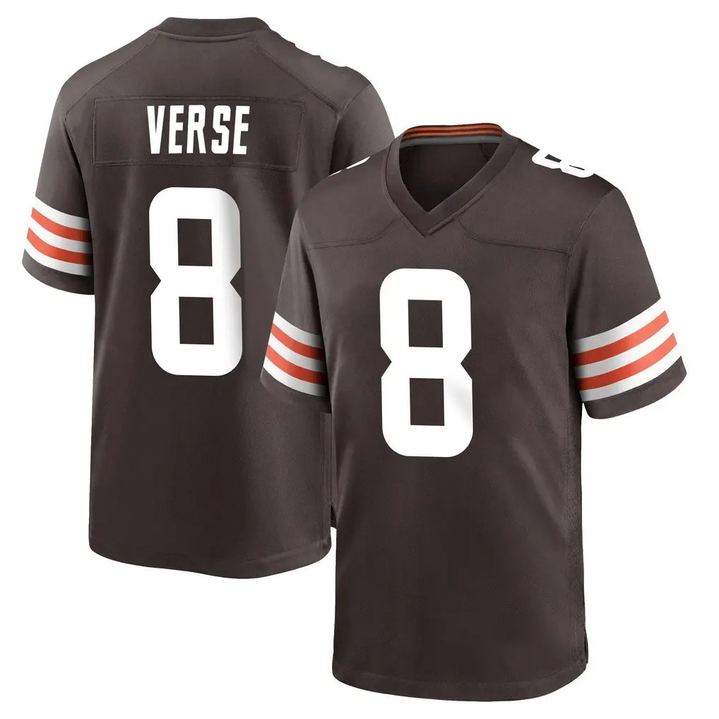 Seanshop C.Browns #8 Jared Verse Player Brown Home Game Stitched Jerseys