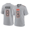Seanshop C.Browns #8 Jared Verse Player Gray Atmosphere Fashion Game Stitched Jerseys