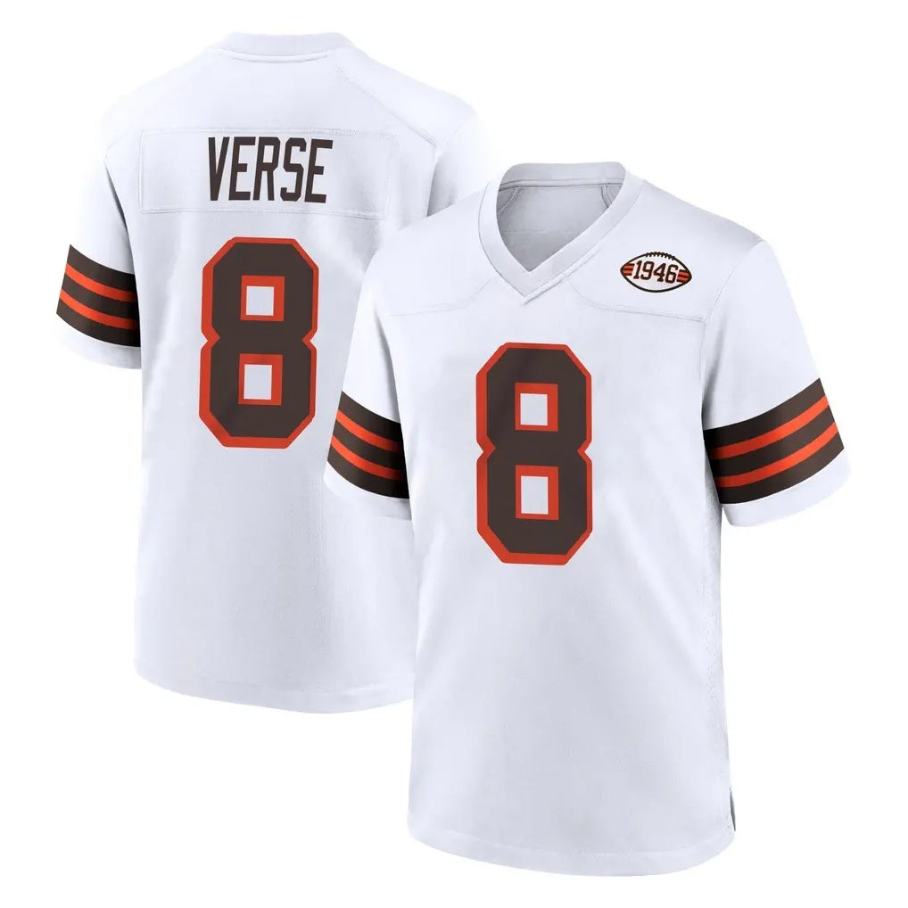 Seanshop C.Browns #8 Jared Verse Player White Alternate Home Game Stitched Jerseys
