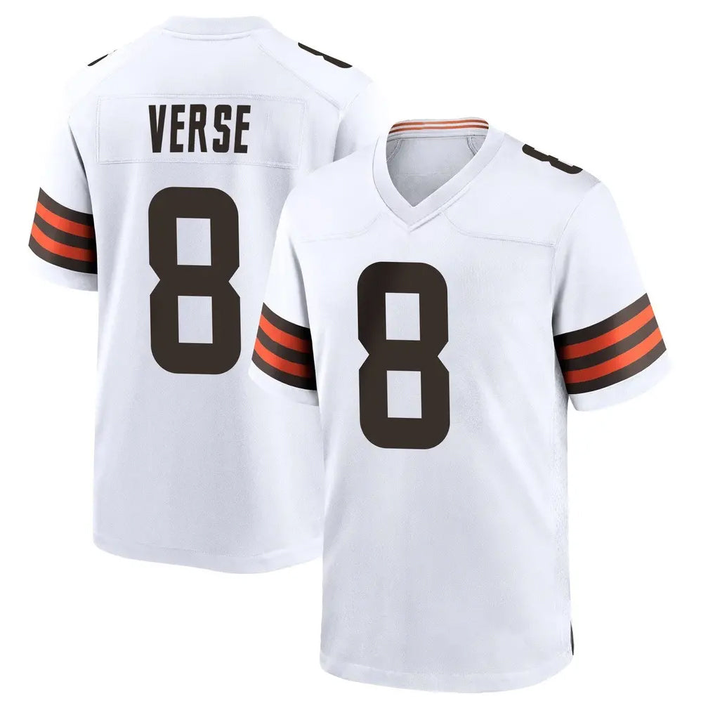 Seanshop C.Browns #8 Jared Verse Player White Home Game Stitched Jerseys